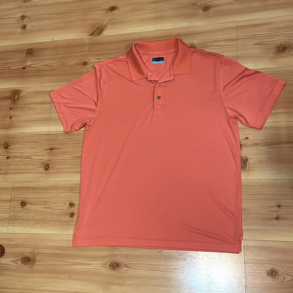 Mens Short Sleeve Paradise Pink Salmon Polo Golf Shirt